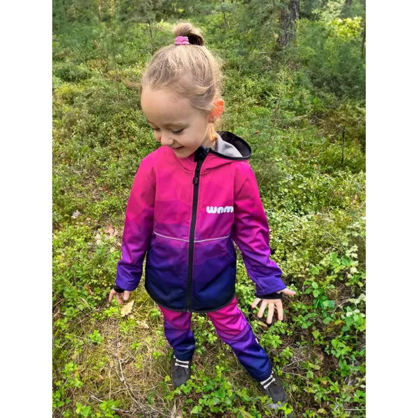  Gyermek softshell nadrág WAMU MOZAIKA LILA 