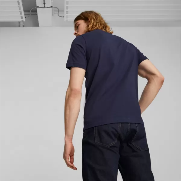  Férfi póló PUMA ESS+ 2 COL LOGO TEE 586759-07 KÉK 