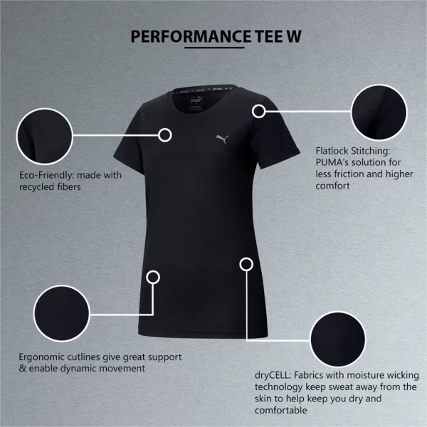  Funkcionális női póló PUMA PERFORMANCE TEE W 520311-01 FEKETE 