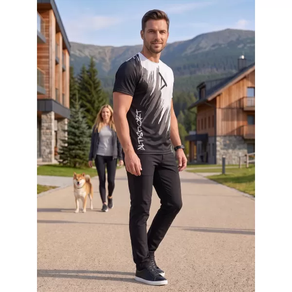  Férfi prémium funkcionális póló ALTISPORT VOJ/ALM006TR01 FEKETE ÉS FEHÉR 
