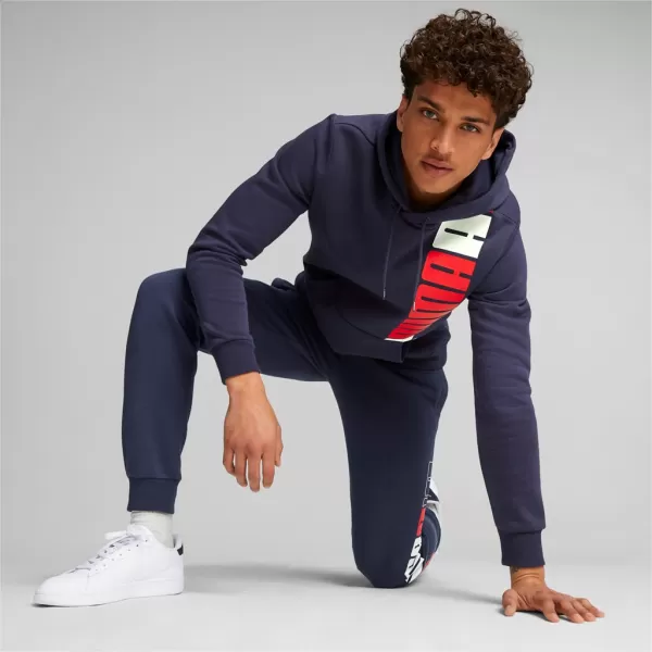 Férfi pulóver PUMA ESS+ LOGO LAB HOODIE FL 675919-06 KÉK 