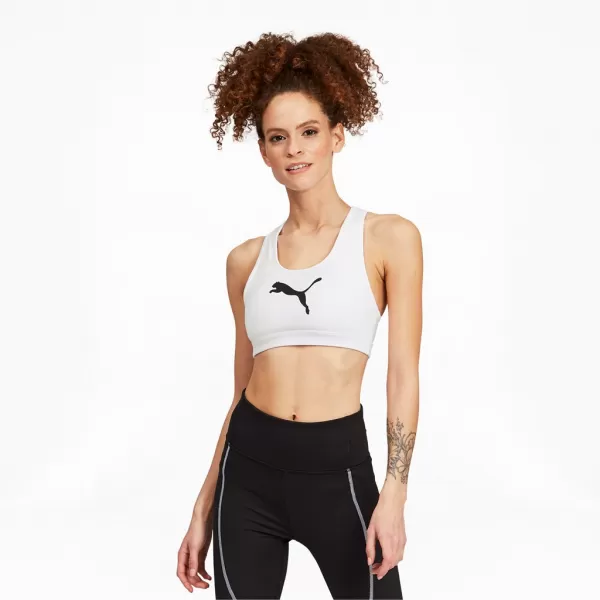  Női melltartó PUMA MID IMPACT 4KEEPS GRAPHIC BRA PM 520306-52 FEHÉR 