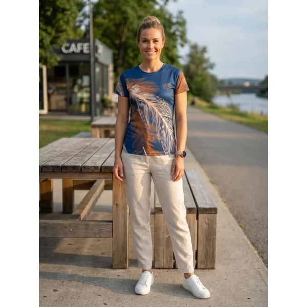  Prémium funkcionális női póló ALTISPORT VOJ/ALW001TR01 SÖTÉTKÉK/BARNA 