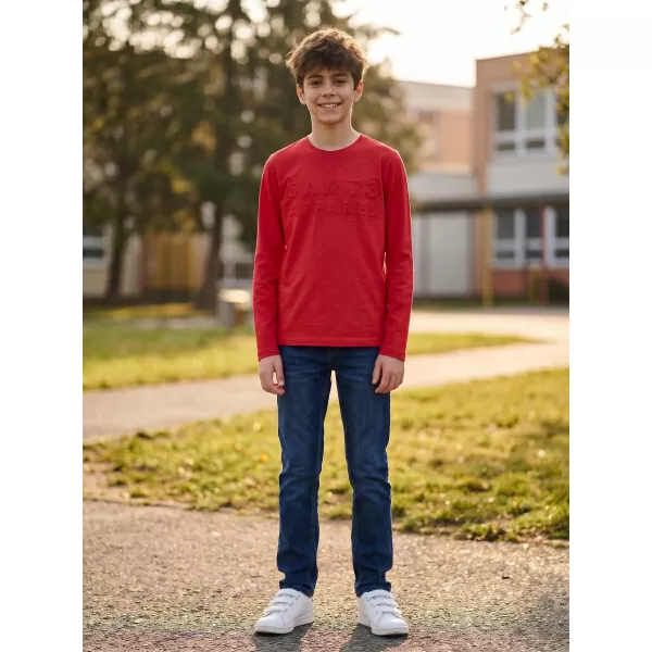  Fiú hosszú ujjú póló SAM 73 CELDOR KT 501 PIROS 