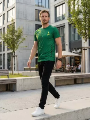 Prémium férfi póló ALTISPORT VOJ/ALM004TR01 ÜVEG ZÖLD