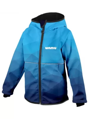 Gyermek softshell kabát WAMU MOZAIKA KÉK