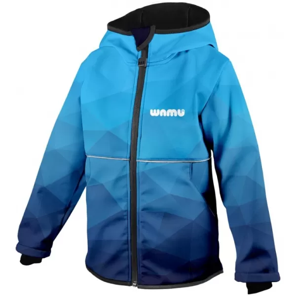  Gyermek softshell kabát WAMU MOZAIKA KÉK 