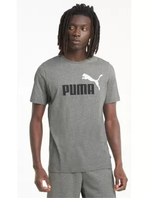 Férfi póló PUMA ESS+ 2 COL LOGO TEE 586759-03 SZÜRKE