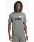Férfi póló PUMA ESS+ 2 COL LOGO TEE 586759-03 SZÜRKE