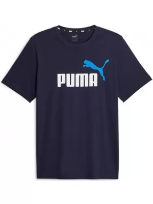 Férfi póló PUMA ESS+ 2 COL LOGO TEE 586759-07 KÉK