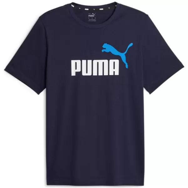  Férfi póló PUMA ESS+ 2 COL LOGO TEE 586759-07 KÉK 