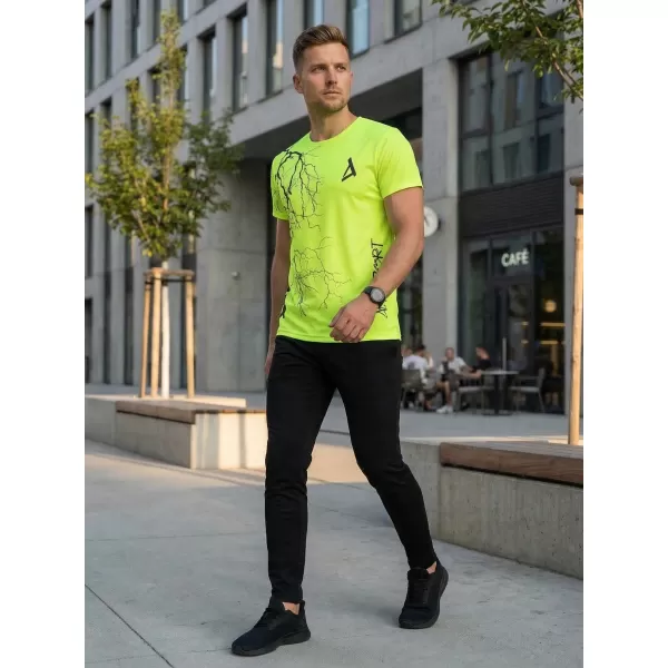  Prémium férfi póló ALTISPORT VOJ/ALM004TR01 NEON SÁRGA 