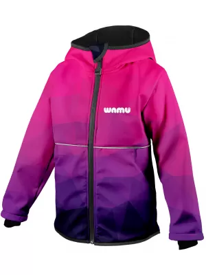 Baby Softshell kabát WAMU MOZAIKA LILA