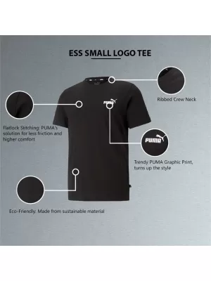 Férfi póló PUMA ESS SMALL LOGO TEE 586668-01 FEKETE