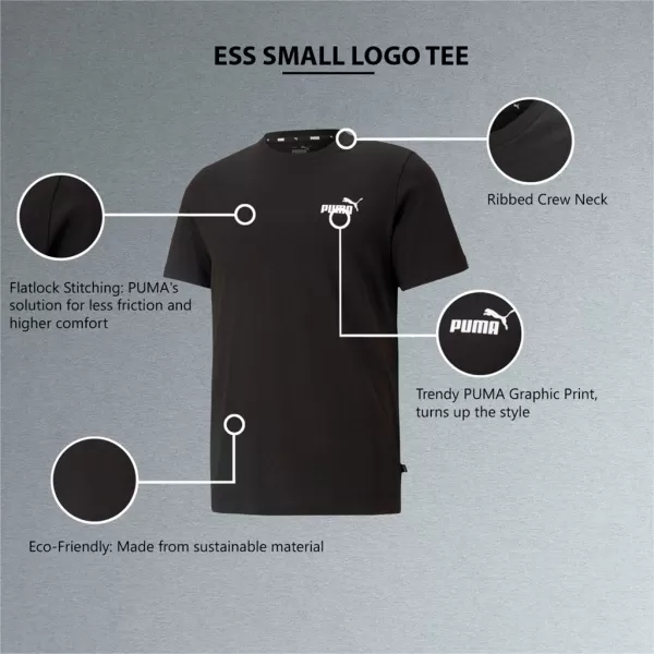 Férfi póló PUMA ESS SMALL LOGO TEE 586668-01 FEKETE 