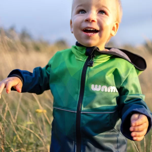  Baby Softshell kabát WAMU MOZAIKA ZÖLD 