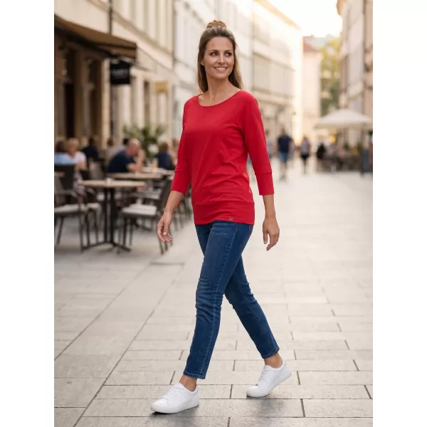  3/4-es ujjú női póló SAM 73 SELMA WT 896 SÖTÉT RÓZSASZÍN 