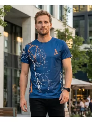 Prémium férfi póló ALTISPORT VOJ/ALM004TR01 SÖTÉTKÉK/BARNA