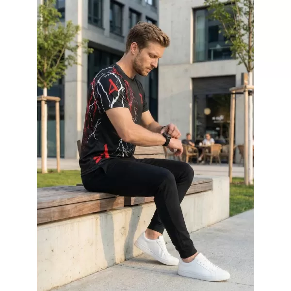  Prémium férfi póló ALTISPORT VOJ/ALM004TR01 FEKETE ÉS PIROS 
