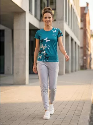 Prémium funkcionális női póló ALTISPORT VOJ/ALW002TR01 PETRÓLEUM/FEHÉR