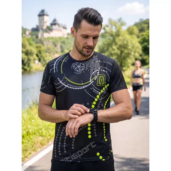  Prémium férfi póló ALTISPORT VOJ/ALM003TR01 FEKETE ÉS SÁRGA 