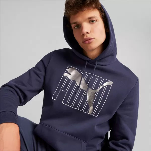  Férfi pulóver PUMA ESS+ LOGO LAB HOLIDAY HOODIE FL 675924-06 KÉK 