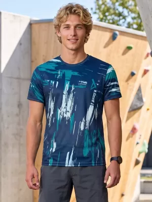Pánské funkční triko premium ALTISPORT VOJ/ALM010TR01 MODRÁ/EMERALD