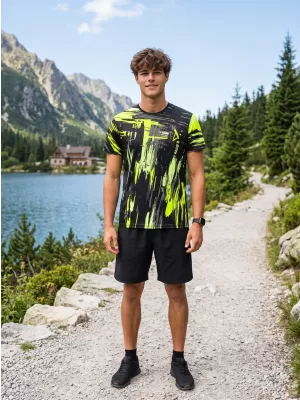 Pánské funkční triko premium ALTISPORT VOJ/ALM010TR01 ČERNOŽLUTÁ