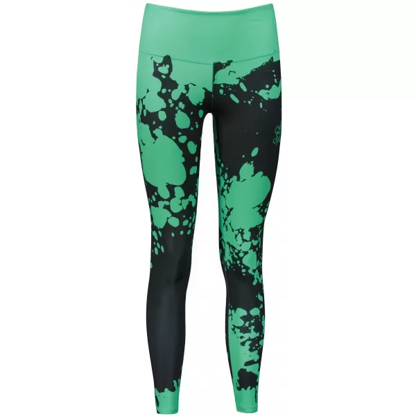  Női hosszú prémium leggings ALTISPORT VOJ/ALW012LEG01 FEKETE/TÜRKIZ 