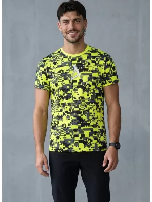Prémium plusz funkcionális férfi póló ALTISPORT VOJ/ALM011TR02 NEON/SÁRGA