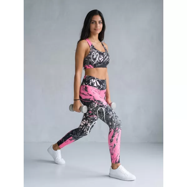  Női prémium sportmelltartó ALTISPORT VOJ/ALW018POD01 FEKETE RÓZSASZÍN 