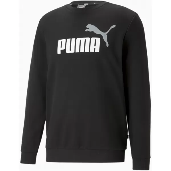  Férfi pulóver PUMA ESS+ 2 COL BIG LOGO CREW 586763-61 FEKETE 
