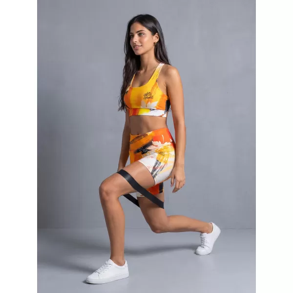  Női rövid prémium leggings ALTISPORT VOJ/ALW019LEG03 NARANCS 