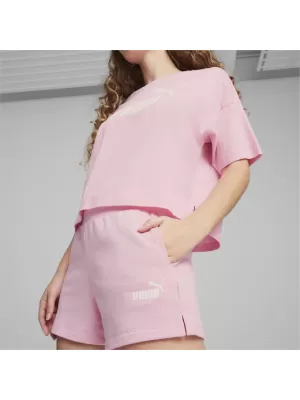 Női rövidnadrág PUMA ESS 4 SWEAT SHORTS 586825-30 RÓZSASZÍN