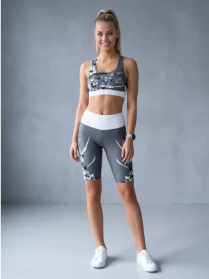 Dámské legíny nad kolena premium ALTISPORT VOJ/ALW022LEG02 ŠEDÁ