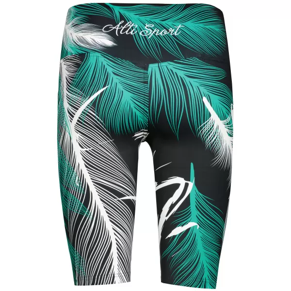  Térd feletti női leggings prémium ALTISPORT VOJ/ALW001LEG02 FEKETE/TÜRKIZ 
