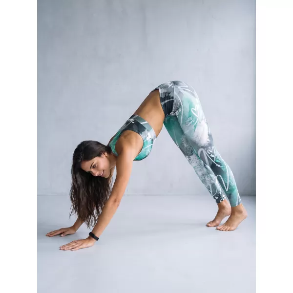  Női hosszú prémium leggings ALTISPORT VOJ/ALW017LEG01 TÜRKIZ 