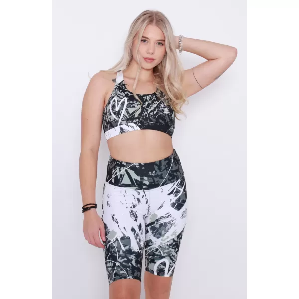  Női prémium sportmelltartó ALTISPORT VOJ/ALW018POD01 FEKETE ÉS FEHÉR 