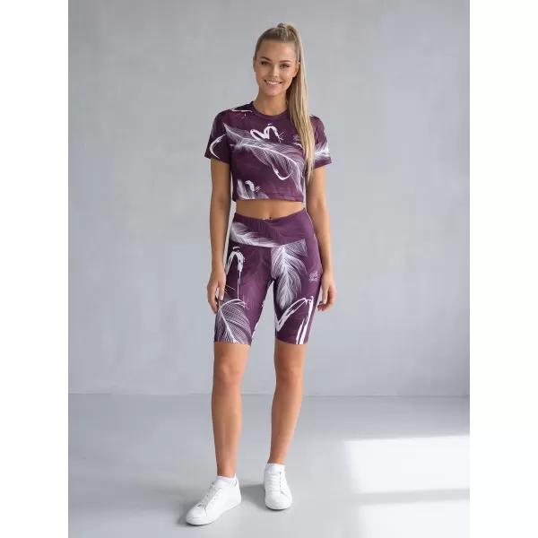  Térd feletti női leggings prémium ALTISPORT VOJ/ALW001LEG02 LILA/FEHÉR 