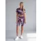 Térd feletti női leggings prémium ALTISPORT VOJ/ALW001LEG02 LILA/FEHÉR