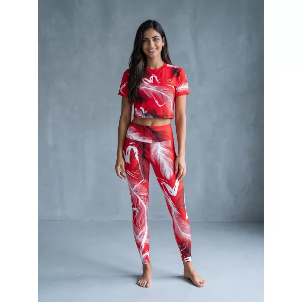  Női hosszú prémium leggings ALTISPORT VOJ/ALW001LEG01 PIROS 