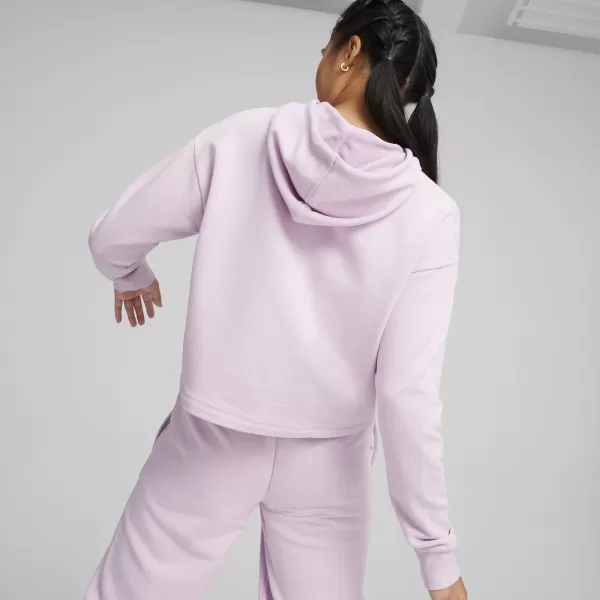  Női pulóver PUMA ESS CROPPED LOGO HOODIE TR 586870-60 RÓZSASZÍN 