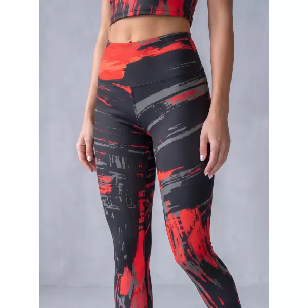  Női hosszú prémium leggings ALTISPORT VOJ/ALW010LEG01 FEKETE ÉS PIROS 