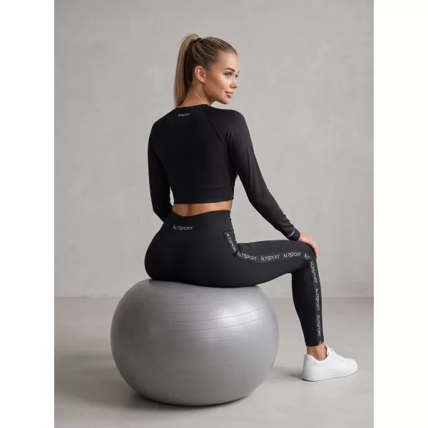  Női hosszú prémium leggings ALTISPORT VOJ/ALW021LEG01 FEKETE 