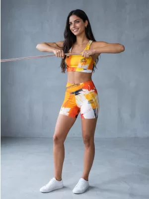 Női rövid prémium leggings ALTISPORT VOJ/ALW019LEG03 NARANCS