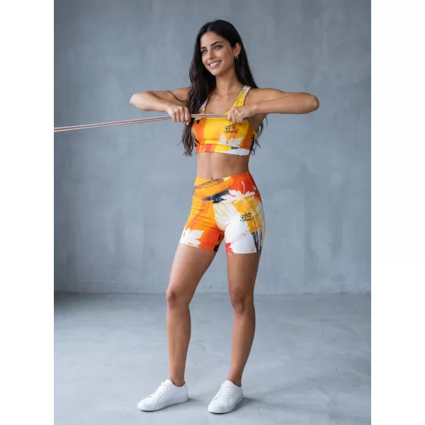  Női rövid prémium leggings ALTISPORT VOJ/ALW019LEG03 NARANCS 