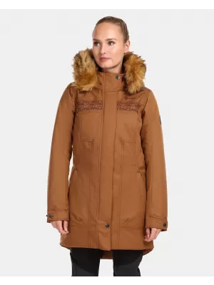 Női télikabát KILPI PERU-W UL0125KI BARNA