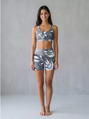 Női rövid prémium leggings ALTISPORT VOJ/ALW020LEG03 FEKETE ÉS FEHÉR