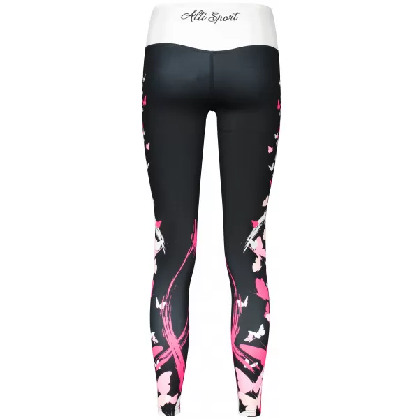  Női hosszú prémium leggings ALTISPORT VOJ/ALW022LEG01 FEKETE RÓZSASZÍN 