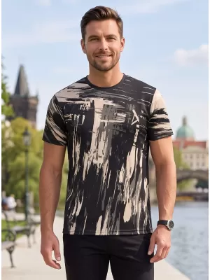 Pánské funkční triko premium ALTISPORT VOJ/ALM010TR01 ČERNOHNĚDÁ